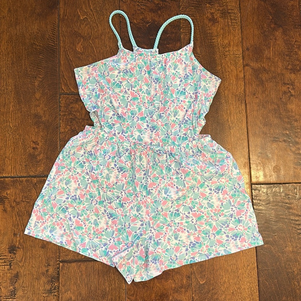OshKosh B'gosh Pink and Blue Jumpsuit Romper with Side Cut Outs